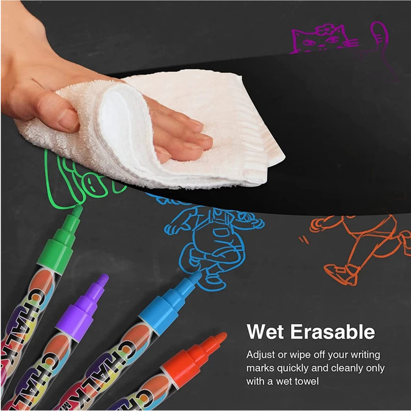 تخته وایت برد مغناطیسی هوم اند فریج مدل انعطاف پذیر سایز 30x20 سانتی متر به همراه ماژیک، هولدر، دستمال تخته پاک کن و استیکر مجموعه 7 عددی