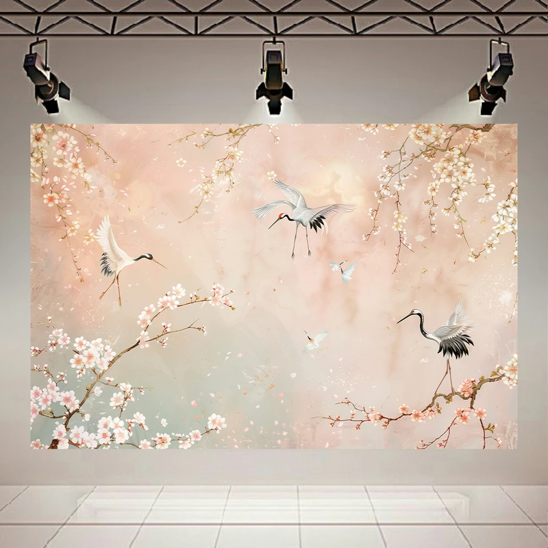 پوستر طرح درنا مدل شکوفه بهاری کد PD30083