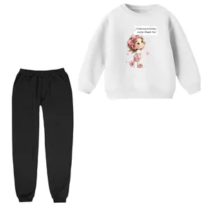 ست سویشرت و شلوار راحتی بچگانه مدل دخترک کد 21 