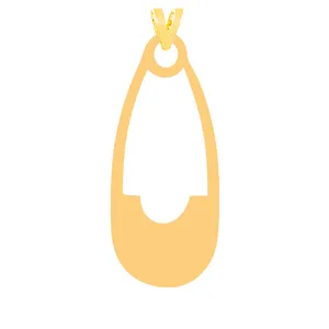 آویز گردنبند طلا 18 عیار زنانه کرابو مدل سنجاق کد Kr31619