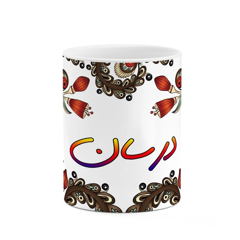 ماگ کاکتی مدل اسم درسان طرح سنتی گل و بته کد mgh44968
