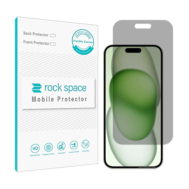 محافظ صفحه نمایش حریم شخصی راک اسپیس مدل HyPRV مناسب برای گوشی موبایل اپل iPhone 15 Plus