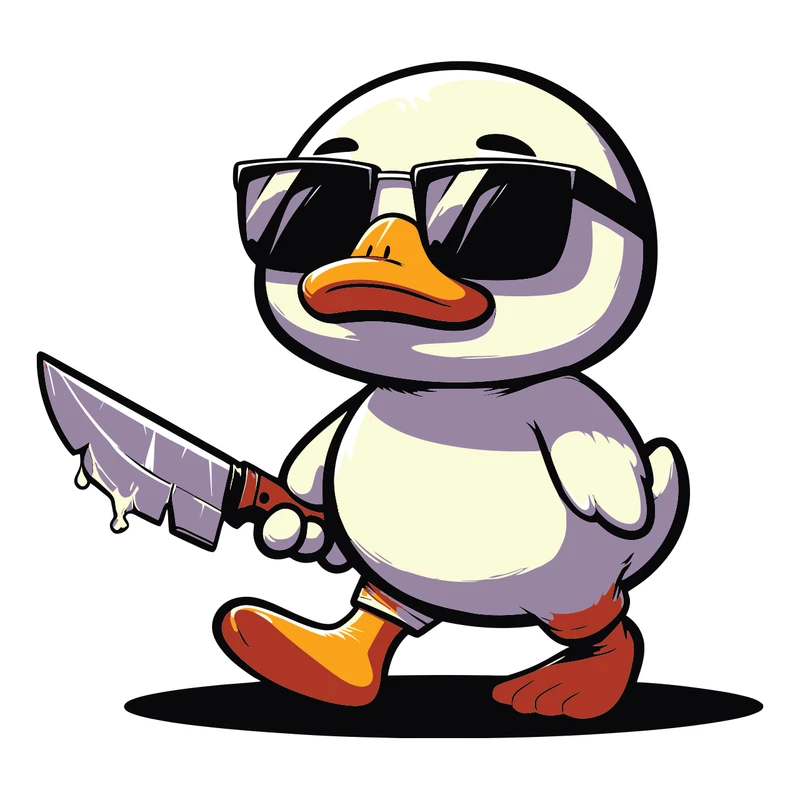 برچسب لپ تاپ پویا مارکت طرح اردک قاتل کد 3568