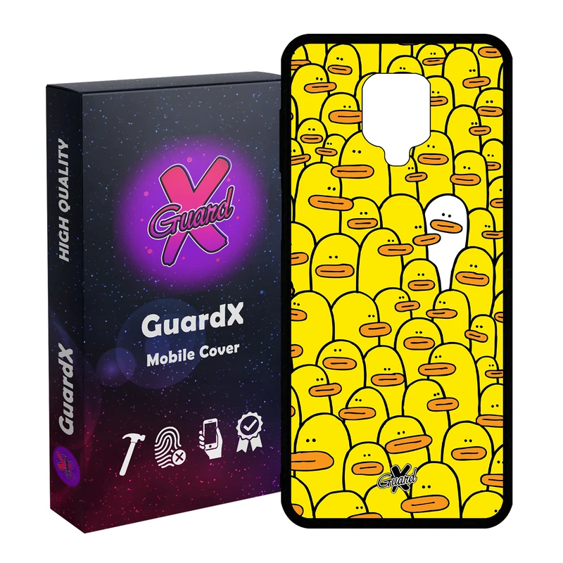 کاور گارد ایکس طرح اردک مدل Glass10361 مناسب برای گوشی موبایل شیائومی Redmi Note 9S / Note 9 Pro / Note 9 Pro Max