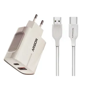 شارژر دیواری آرسون مدل AN-W03 به همراه کابل تبدیل USB -C
