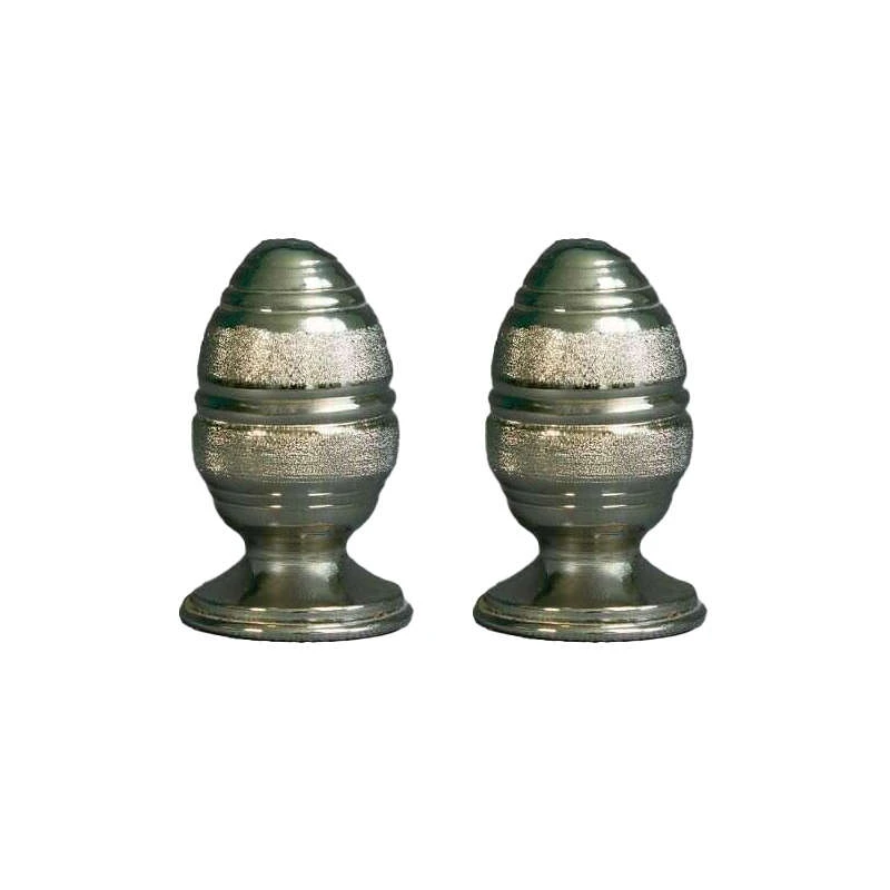 نمکدان مسی کروم مدل تخم مرغی زنجان کد za43323278 مجموعه دو عددی