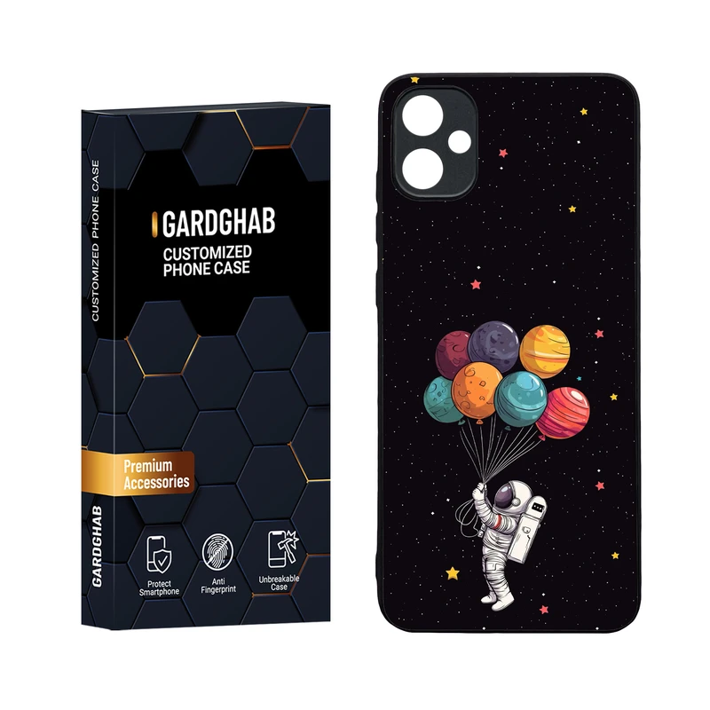 کاور گارد قاب مدل دورژله ای پشت گلس کهکشان مناسب برای گوشی موبایل سامسونگ Galaxy A05