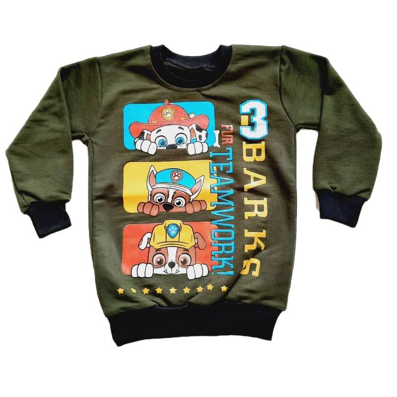 سوییشرت پسرانه مدل سگ های نگهبان کد 03