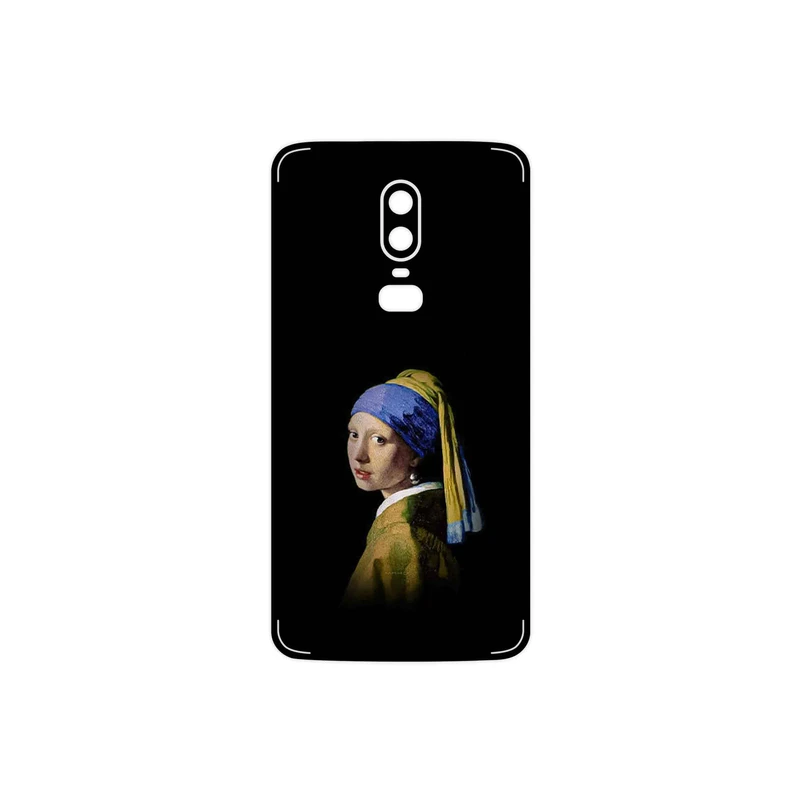 برچسب پوششی ماهوت مدل Girl with a Pearl Earring of Vermeer مناسب برای گوشی موبایل وان پلاس 6