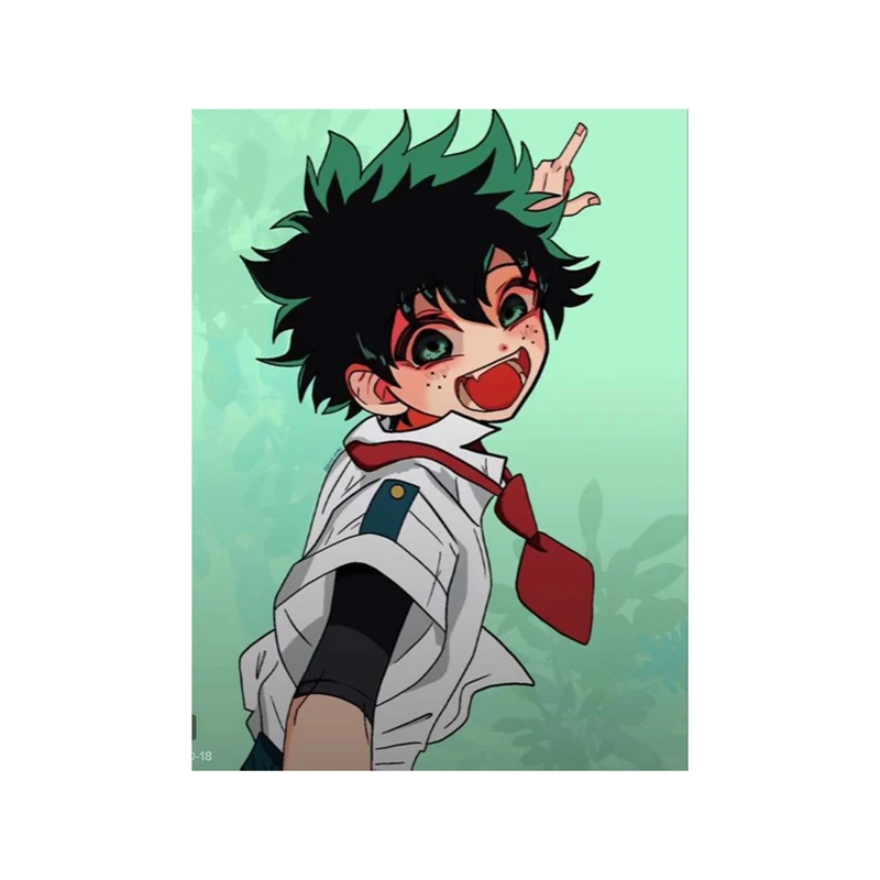 استیکر لپ تاپ و موبایل مدل انیمه طرح مدرسه قهرمانانه من ایزوکو میدوریا My Hero Academia Izuku Midoriya کد 3472