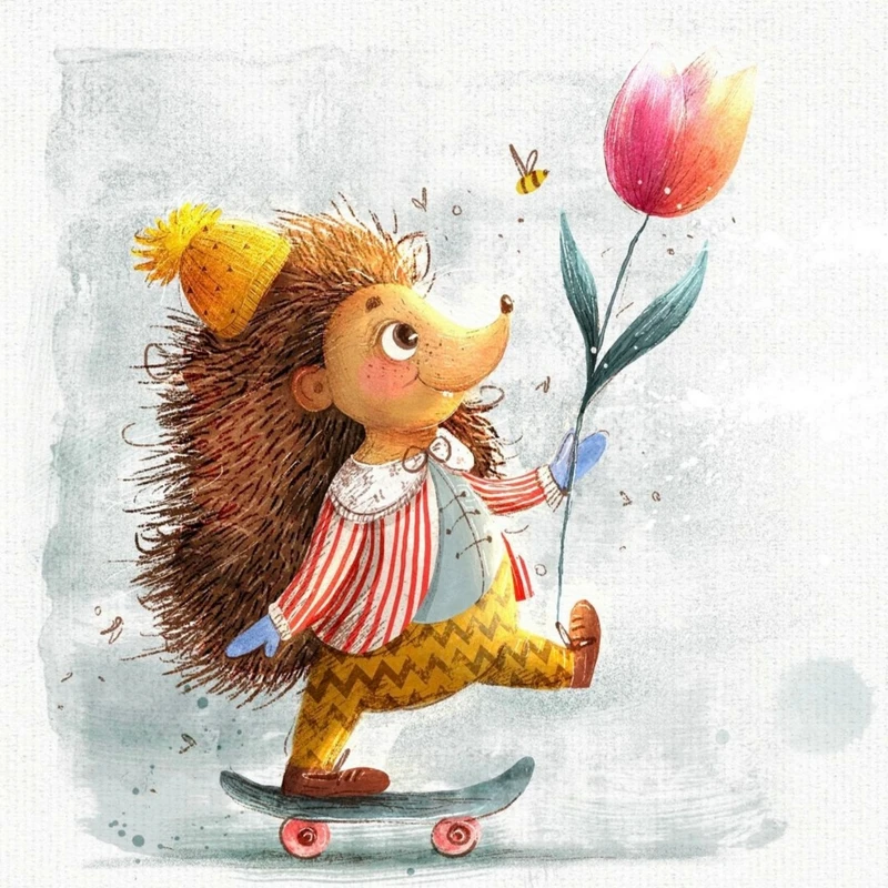 کاشی مدل جوجه تیغی مهربان 