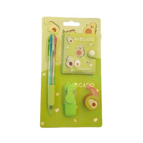 ست لوازم التحریر مدل آواکادو بسته 4 عددی