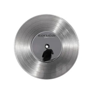 تابلو نیپ آرت طرح دیسک گرامافون مدل 9116 فریم نقره ای