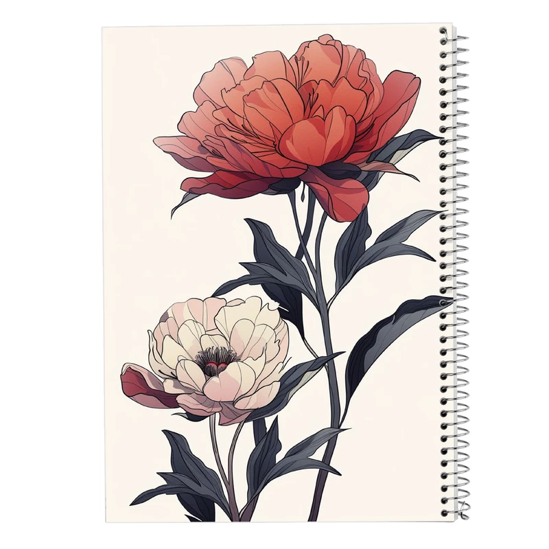 دفتر نت موسیقی 50 برگ مدوپد مدل گل کد DF13936