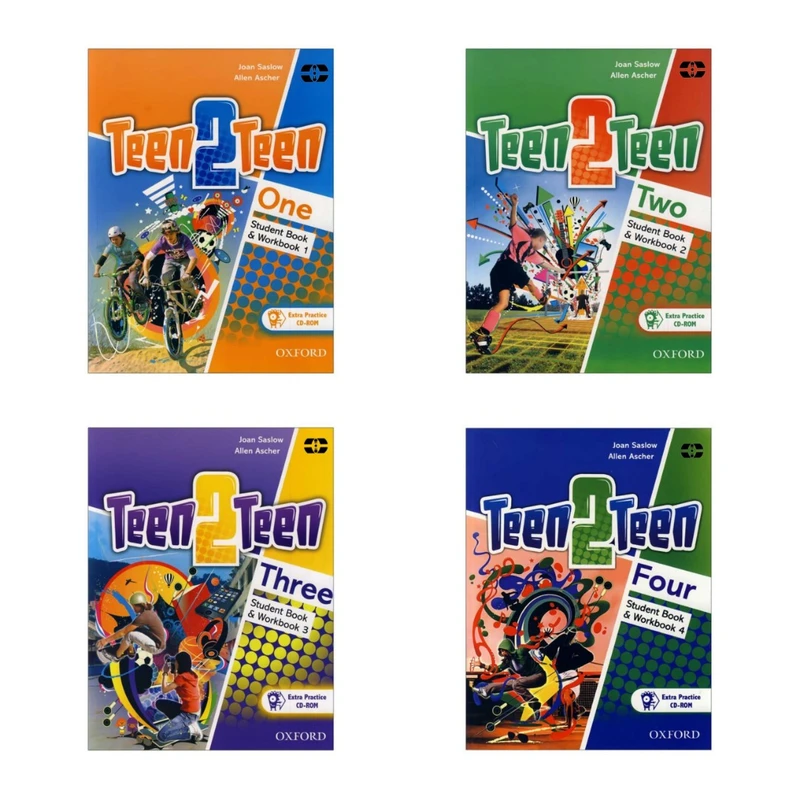 کتاب Teen 2 Teen اثر Joan Saslow and Allen Ascher انتشارات سپاهان 4 جلدی