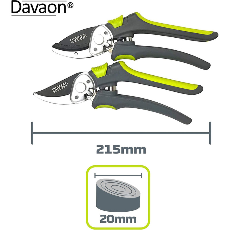 قیچی باغبانی داواون مدل DAVSEC004 مجموعه دو عددی
