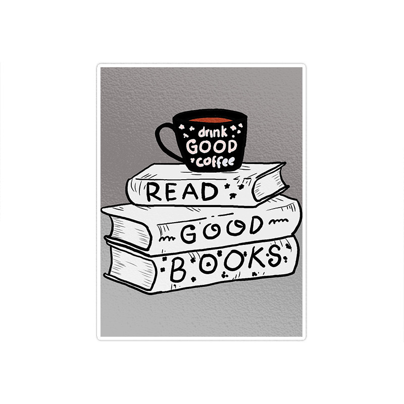 استیکر تزئینی موبایل و تبلت ماسا دیزاین مدل stkv0243 طرح coffee.book