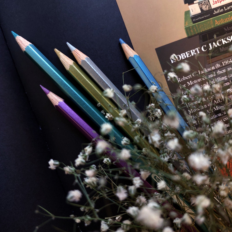 مداد رنگی 5 رنگ فابر کاستل مدل Metallic