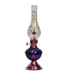 چراغ گردسوز مسی طرح لاله عباسی مدل 002