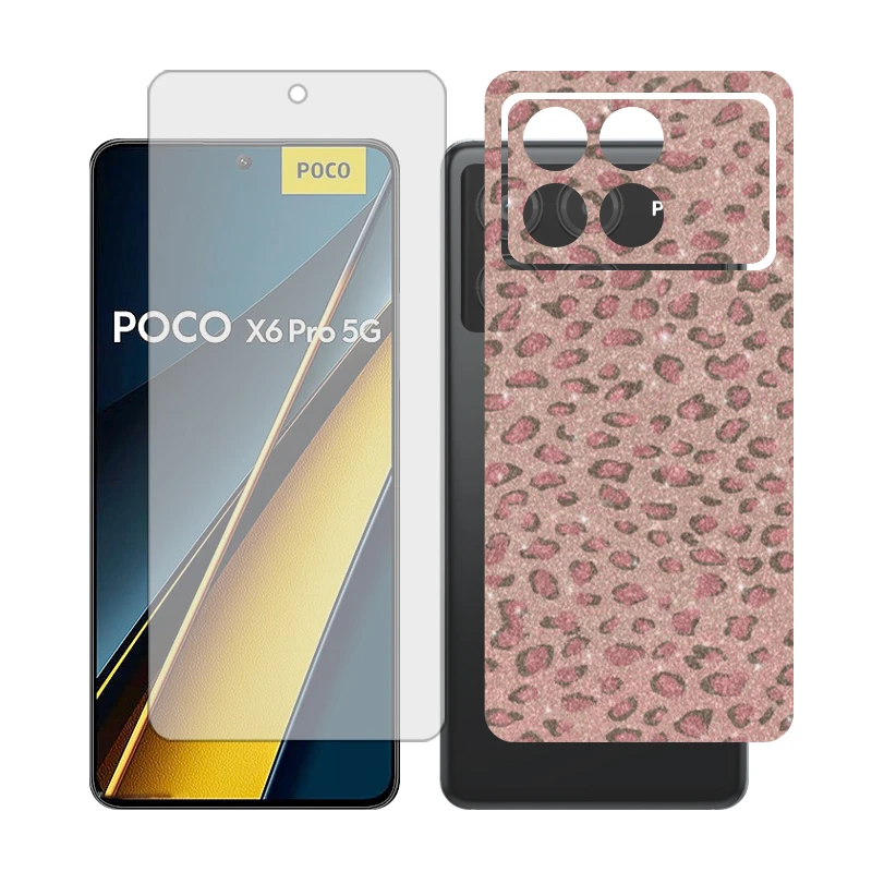 محافظ صفحه نمایش شفاف گلس مدل Together مناسب برای گوشی موبایل شیائومی Poco X6 Pro به همراه برچسب پوششی پشت گوشی 
