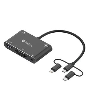 نقد و بررسی مبدل microUSB/ لایتنینگ/ USB-C به HDMI/VGA/AV پرووان مدل PHU560 توسط خریداران