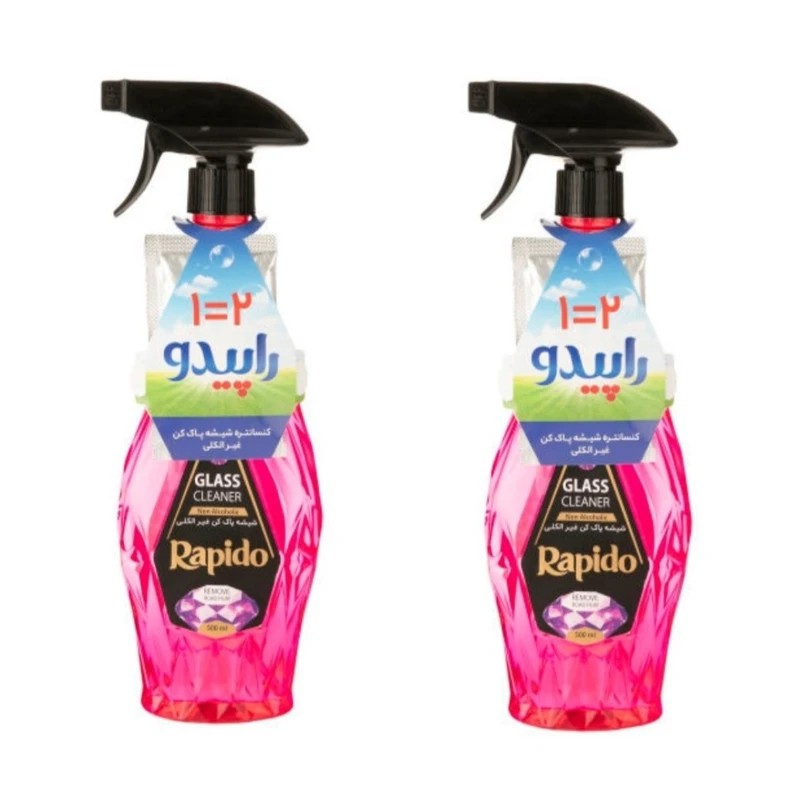 شیشه پاک کن راپیدو مدل کنستانتره G2 حجم 500 میلی لیتر بسته 2 عددی