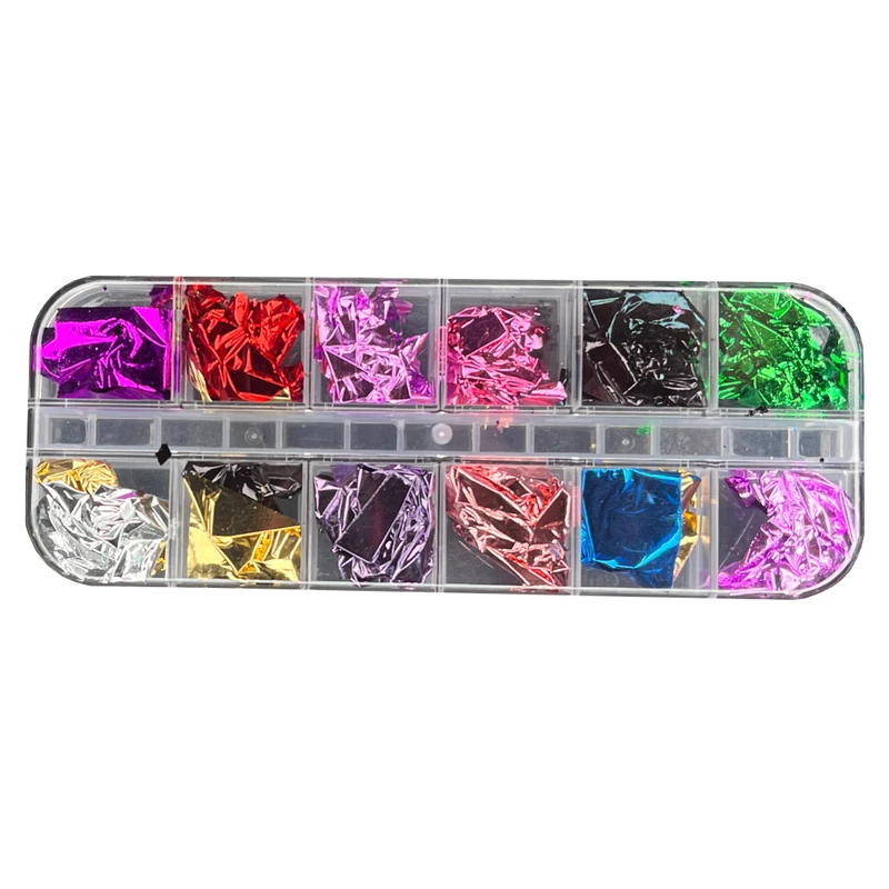 مجموعه تزیین ناخن مدل 01 مجموعه 12 عددی 