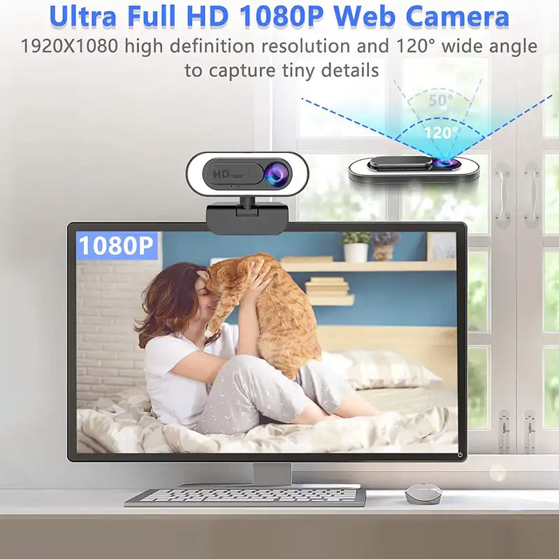 وب کم مدل FHD/1080P/WITH LIGHT