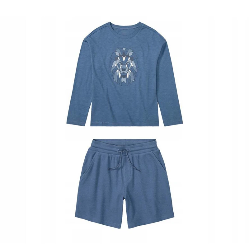 ست تی شرت آستین بلند و شلوارک راحتی پسرانه پیپرتس مدل my9495