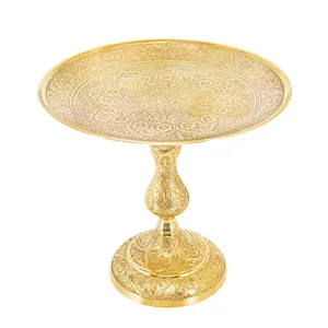 شیرینی خوری برنجی مدل پایه بلند لاویتا خوش قلم کد 1065