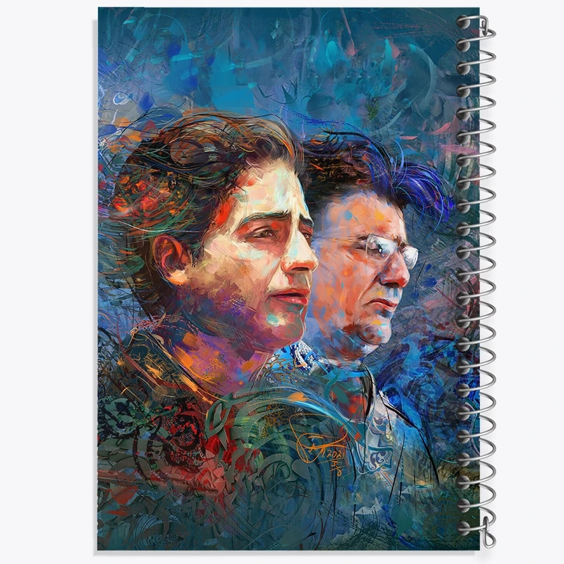 دفتر ژورنال نویسی 50 برگ خندالو مدل نقطه ای طرح محمدرضا و همایون شجریان کد F1087