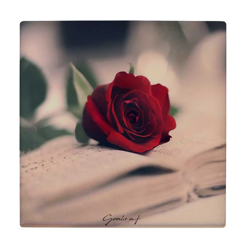 زیر لیوانی طرح گل رز و نوت های موسیقی کد    4018451_2389