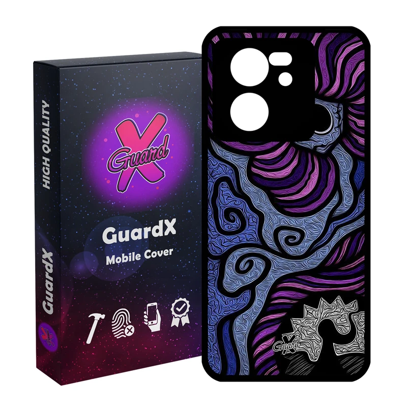کاور گارد ایکس طرح رنگی مدل Glass10428 مناسب برای گوشی موبایل شیائومی 13T/13T Pro/Redmi K60 Ultra