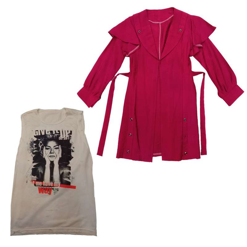 ست تاپ و مانتو دخترانه مدل 013