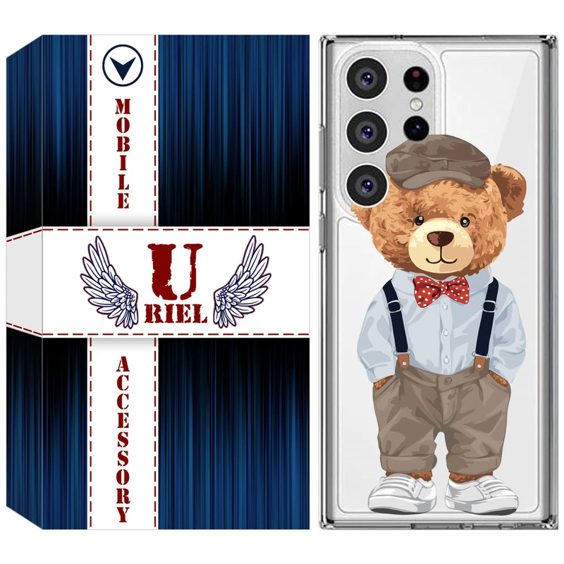 کاور یوریل مدل Clear کد 41 طرح تدی مناسب برای گوشی موبایل سامسونگ Galaxy S23 Ultra