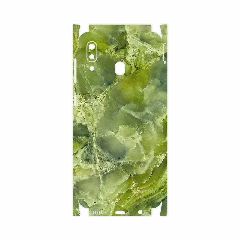 برچسب پوششی ماهوت مدل Green Crystal Marble-FullSkin مناسب برای گوشی موبایل سامسونگ Galaxy A20