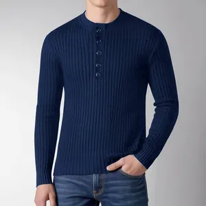 پلیور یقه ایستاده مردانه مدل اندامی دکمه دار 05