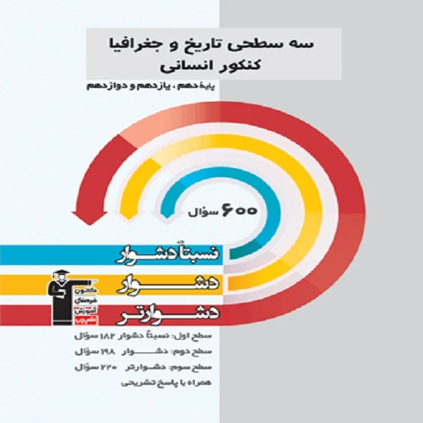 کتاب سه سطحی تاریخ و جغرافیا کنکور انسانی اثر جمعی از نویسندگان انتشارات قلم چی