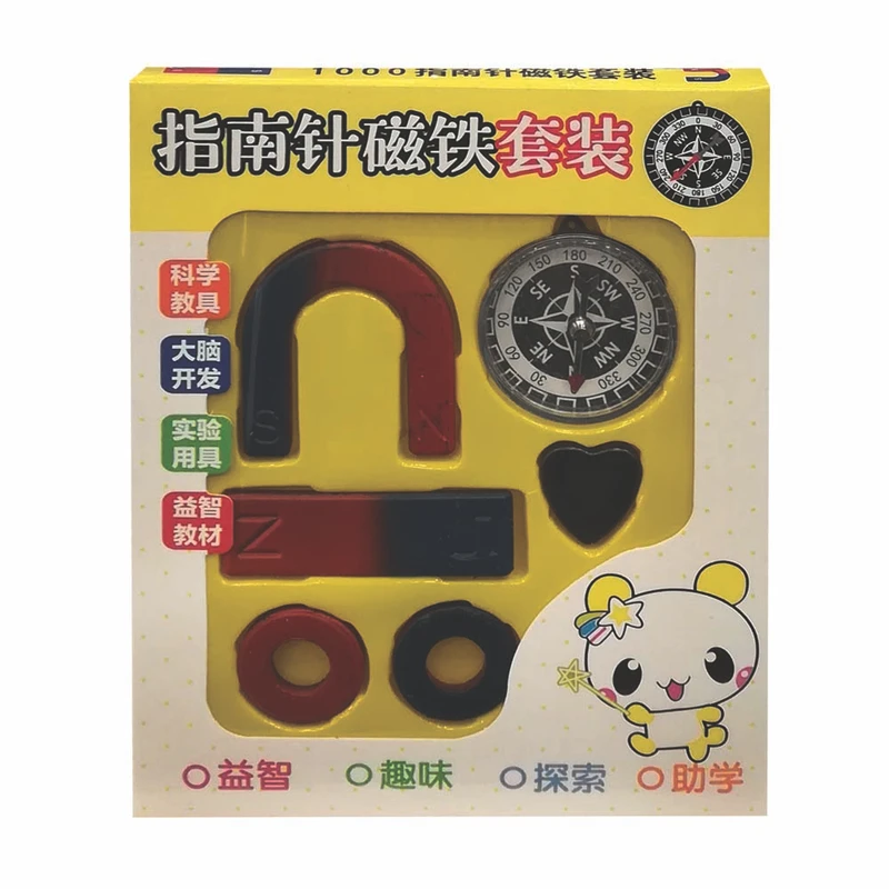 آهن ربا مدل دانش آموزی کد 58768 به همراه قطب نما مجموعه 5 عددی