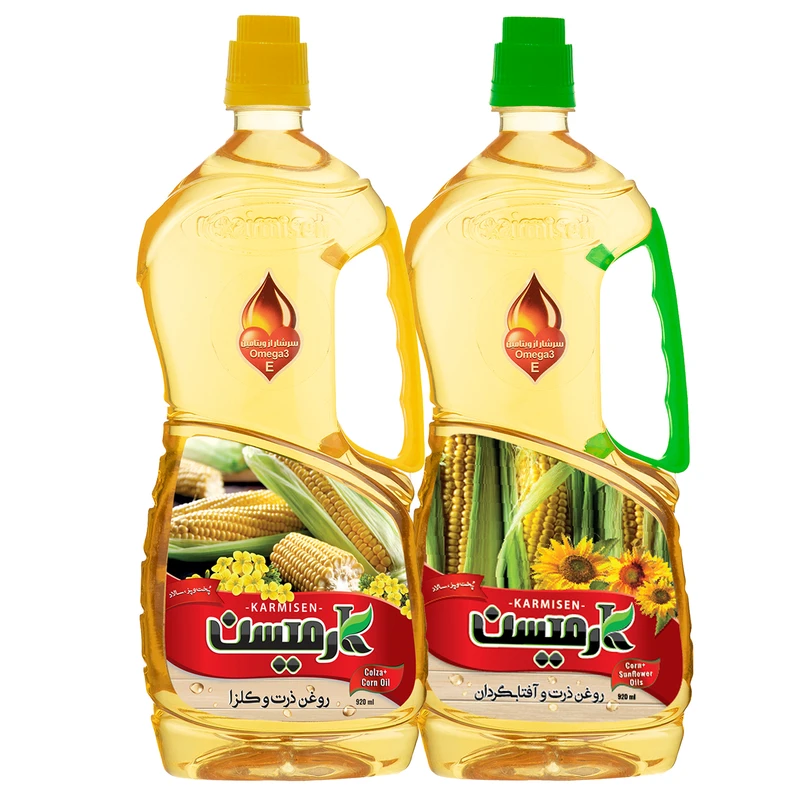 روغن ذرت کانولا و ذرت آفتابگردان کارمیسن _ 920 میلی لیتر مجموعه دو عددي