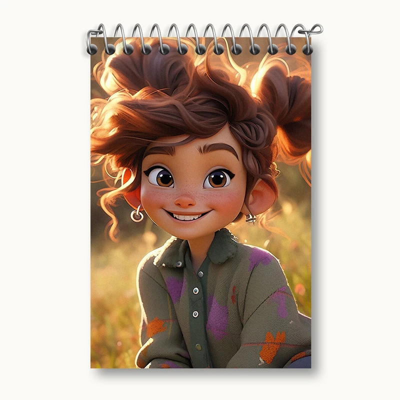 دفتر یادداشت 50 برگ خندالو مدل دخترانه کد F678