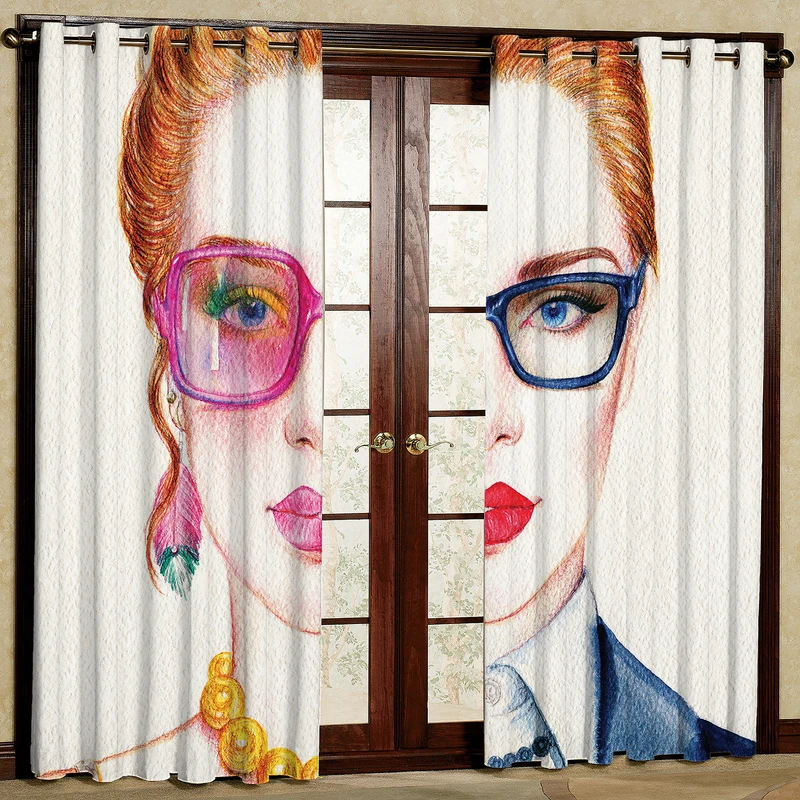   پرده مدل دختر مخمل پانچی کد 624  سایز 140x280 سانتی متر