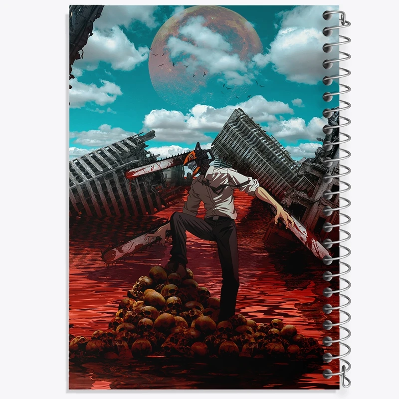 دفتر ژورنال نویسی 50 برگ خندالو مدل نقطه ای طرح انیمه مرد اره ای کد F814