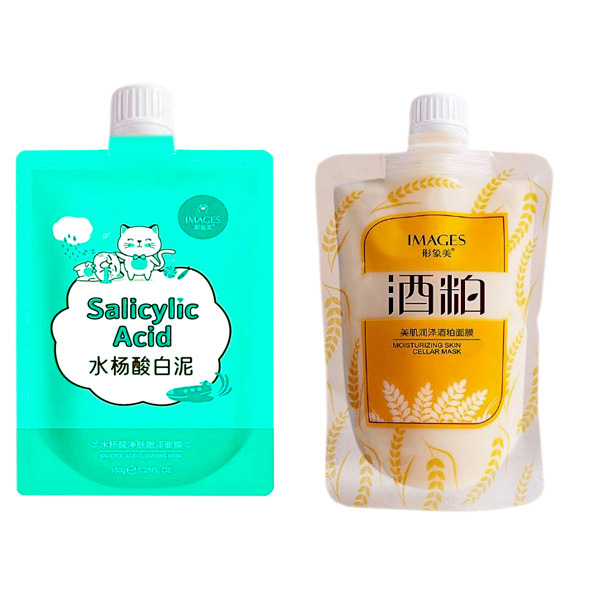 ماسک صورت ایمجز مدل جوانه گندم وزن 170 گرم به همراه ماسک صورت ایمجز مدل سالیسیلیک اسید وزن 150 گرم