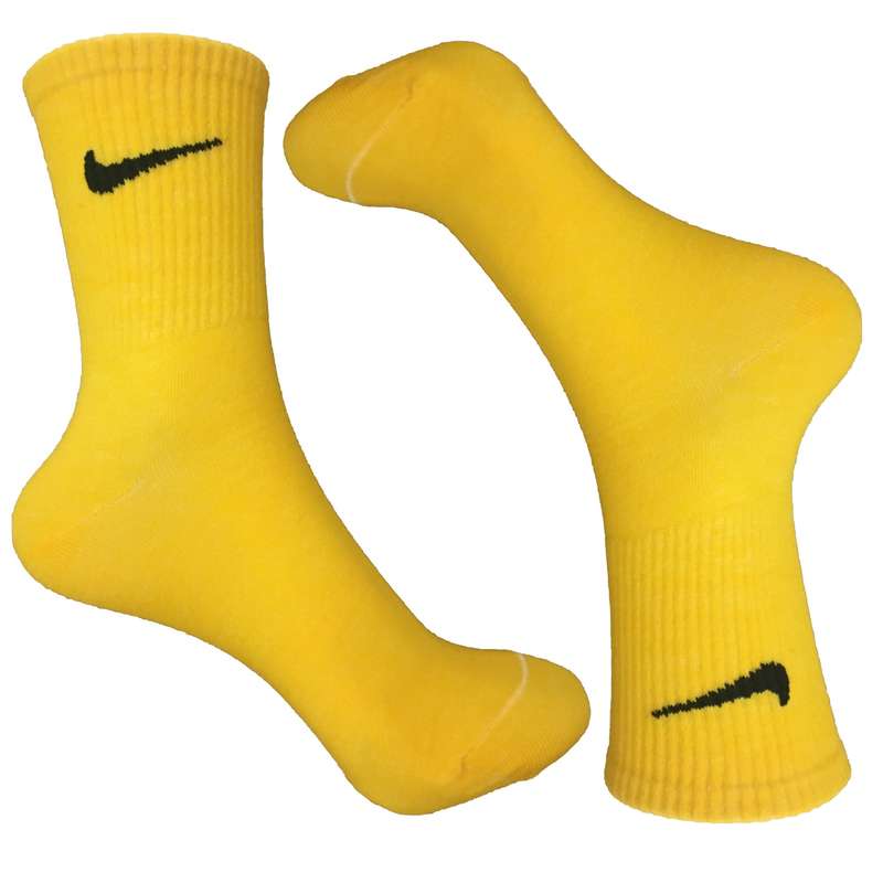 جوراب ورزشی زنانه کد NK-YE401505 رنگ زرد
