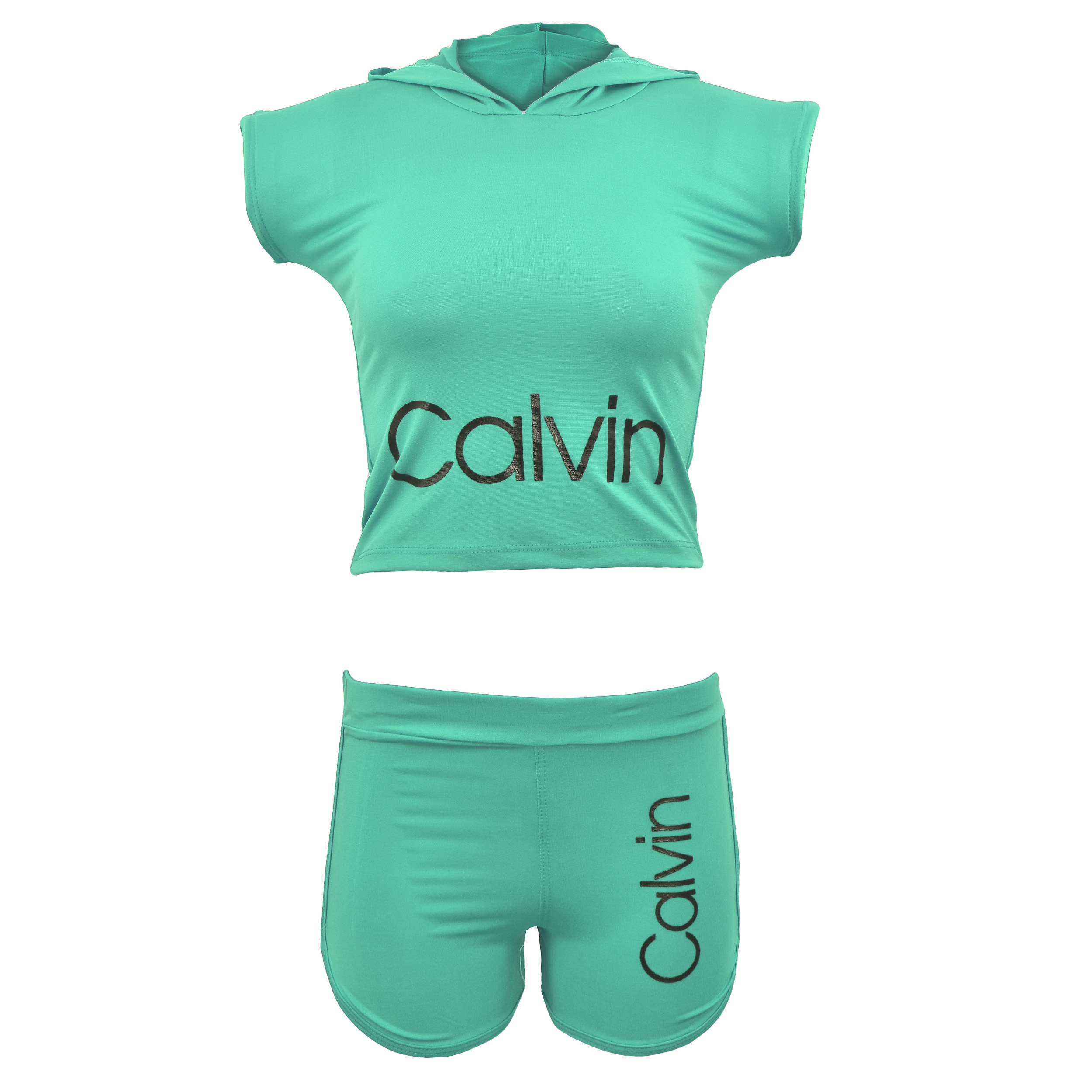 ست نیم تنه و شلوارک ورزشی زنانه کد CN-SA