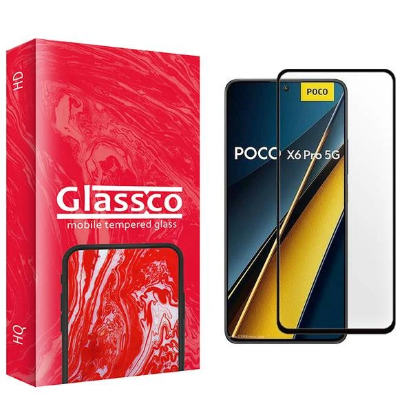 محافظ صفحه نمایش شیشه ای گلس کو مدل CGo1 FullGlue مناسب برای گوشی موبایل شیائومی poco x6 pro