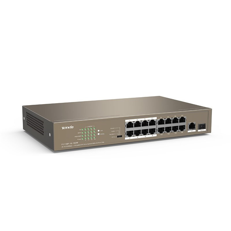 سوییچ 16 پورت تندا مدل TEF 1118p-16-150w 1