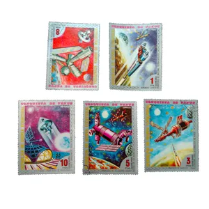 تمبر یادگاری مدل فضایی کد bc-1427 مجموعه 5 عددی