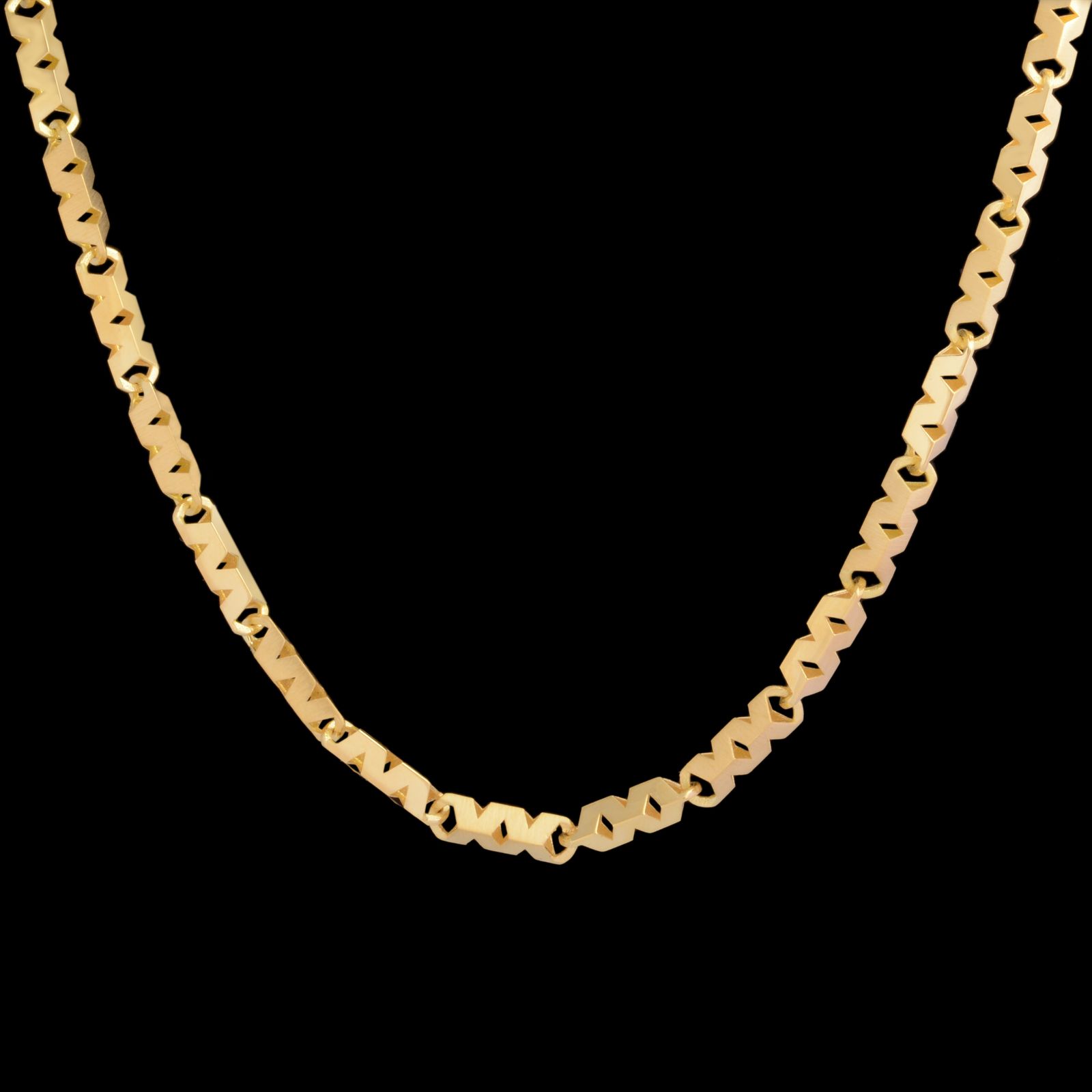 زنجیر طلا 18 عیار زنانه طلای مستجابی مدل ام دبلیو کد MW45